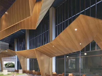 鋁單板室內(nèi)墻頂造型